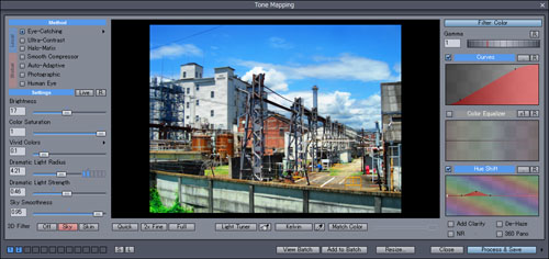 Dynamic Photo HDR:トーンマップの画面